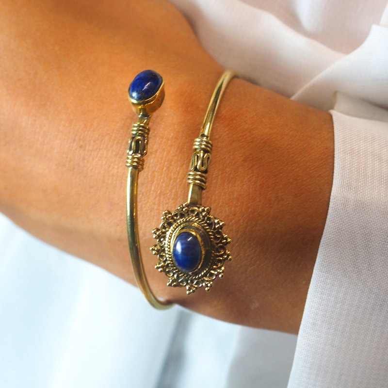 bracelet dorée et argentée, bracelet homme, bracelet ethnique, bracelet bohome, bracelet pierre precieuse, bracelet rond, bracelet jonc femme, bracelet labis lazulit